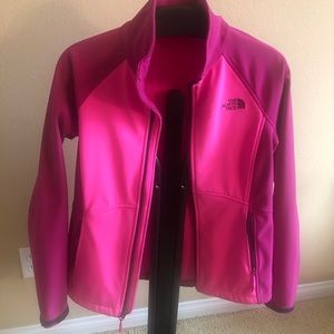 North Face rain jacket, magenta-pink, size S